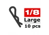 Corally Body Clips - 45 Bent - Large - Black - 10 Pcs