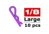 Corally Body Clips - 45 Bent - Large - Purple - 10 P