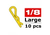 Corally Body Clips - 45 Bent - Large - Gold - 10 Pcs