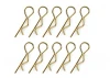 Corally Body Clips - 45 Bent - Large - Gold - 10 Pcs