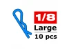 Corally Body Clips - 45 Bent - Large - Blue - 10 Pcs