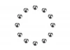 Corally Precision Diff. Balls 1:8 - Chrome - 12 Pcs