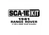Carisma Scale Adventure SCA-1E - 1981 Range Rover 1981 - Kit