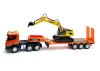 HuiNa 1:24 Platform Trailer And Excavator Set