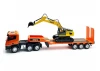 HuiNa 1:24 Platform Trailer And Excavator Set