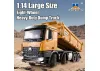 HuiNa Tipper Dump Truck 8 Wheeler With Die Cast Metal Parts
