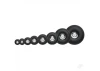 Dubro 2in Diameter Chrome Treaded Wheels (2 pcs)