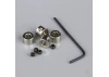 Dubro 5/32in Plated Brass Dura-Collars (4mm) (12 pcs per package)