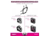 HUDY Aluminium DUAL MOTOR FAN MOUNT Dia 42mm (230mm / 240mm)