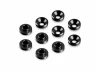 Hudy Aluminium Countersunk Servo Shim - Black (10)