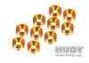 Hudy Aluminium Countersunk Shim - Orange (10)