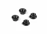 Hudy Aluminium Nut M4 With Serrated Flange - Black (4)