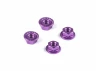Hudy Aluminium Nut M4 With Serrated Flange - Violet (4)