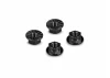Hudy Titanium Nut M4 With Serrated Flange - Black (4)