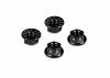 Hudy Titanium Nut M4 With Serrated Flange - Black (4)