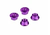 Hudy Titanium Nut M4 With Serrated Flange - Violet (4)