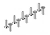 Hudy Titanium Flat Head Screw M3X12 (10)