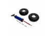 Inflatable Bead-Lock Rubber Tire Set: 120-130mm dia. - 3mm-5m