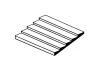 Evergreen 6x12in (15x30cm) Clapboard Siding Sheet .040in (1.0mm) Thick .040in Spacing (1 Sheet per pack)