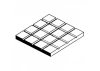 Evergreen 6x12in (15x30cm) Sidewalk Sheet .040in (1.0mm) Thick 1/4x1/4in Spacing (1 Sheet per pack)