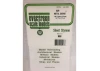 Evergreen 6x12in (15x30cm) Corrugated Metal Siding Sheet .040in (1.0mm) Sheet .080in Groove Spacing (1 sheet per pack)