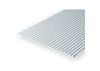 Evergreen 6x12in (15x30cm) Corrugated Metal Siding Sheet .040in (1.0mm) Sheet .040in Groove Spacing (1 sheet per pack)