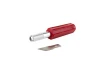 Excel K5 Knife, Heavy Duty Red Plastic Handle with SafetyCap (Carded)