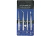 Excel 4 Piece Stainless Steel Tweezer Set with Pointed, Self Closing, Stamp, Curved (4) (Pouch)