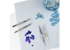 Excel 4 Piece Stainless Steel Tweezer Set with Pointed, Self Closing, Stamp, Curved (4) (Pouch)