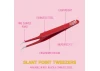 Excel Slant Point Fine Point Tweezers, Red (Carded)