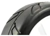 Fastrax 1:8 Buggy Cut Slick Tyres Mounted on White Split Spoke Wheels (2)
