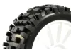Fastrax Rock Block 1:8 Buggy Tyres Pre Mounted on White 12 Spoke Wheels (2)