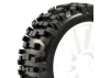 Fastrax Rock Block 1:8 Buggy Tyres Pre Mounted on White 12 Spoke Wheels (2)