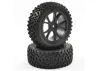 Fastrax Cuboid Buggy Tyres on Black Wheels - 1:10 Buggy Front