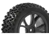 Fastrax Cuboid Buggy Tyres on Black Wheels - 1:10 Buggy Front