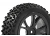 Fastrax Cuboid Buggy Tyres on Black Wheels - 1:10 Buggy Front