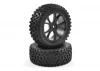 Fastrax Cuboid Buggy Tyres on Black Wheels - 1:10 Buggy Front