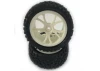 Fastrax 1:10 Cuboid Buggy Rear Tyres Mounted on White 10 Spoke Wheels (2)
