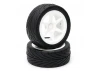 1:10 Pre Glued Buggy Tyres - 12mm Hex White - Arrow Pattern - Front (2)