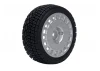 Fastrax 1:10 Rally Angle Tyres on OZ Style Wheels - Silver (4)