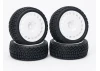 Fastrax 1:10 Rally Angle Tyres on OZ Style Wheels - White (4)