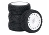 Fastrax 1:10 Rally Angle Tyres on OZ Style Wheels - White (4)