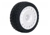 Fastrax 1:10 Rally Angle Tyres on OZ Style Wheels - White (4)