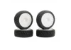 Fastrax 1:10 Rally Angle Tyres on OZ Style Wheels - White (4)