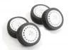 Fastrax 1:10 Rally Angle Tyres on OZ Style Wheels - White (4)