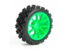 Fastrax 1:10 Rally Tyres on 10 Spoke Green Wheels (4)