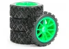 Fastrax 1:10 Rally Tyres on 10 Spoke Green Wheels (4)