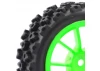 Fastrax 1:10 Rally Tyres on 10 Spoke Green Wheels (4)