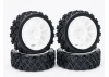 Fastrax 1:10 Rally Tyres on 10 Spoke White Wheels (4)