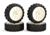 Fastrax 1:10 Rally Tyres on 10 Spoke White Wheels (4)